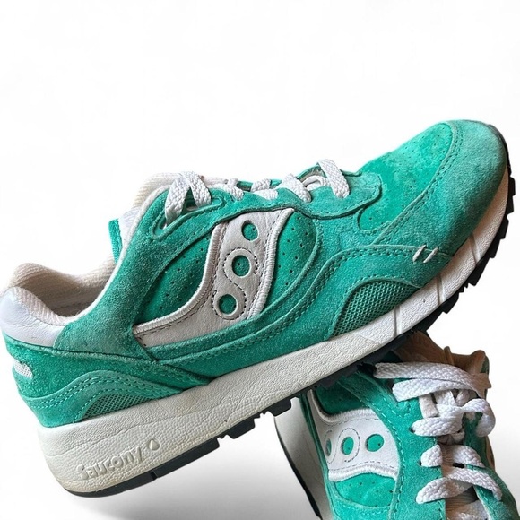 Saucony Shadow 6000 Vibrant Green Suede — Men’s US 7 / Women’s 8.5 - Picture 1 of 9